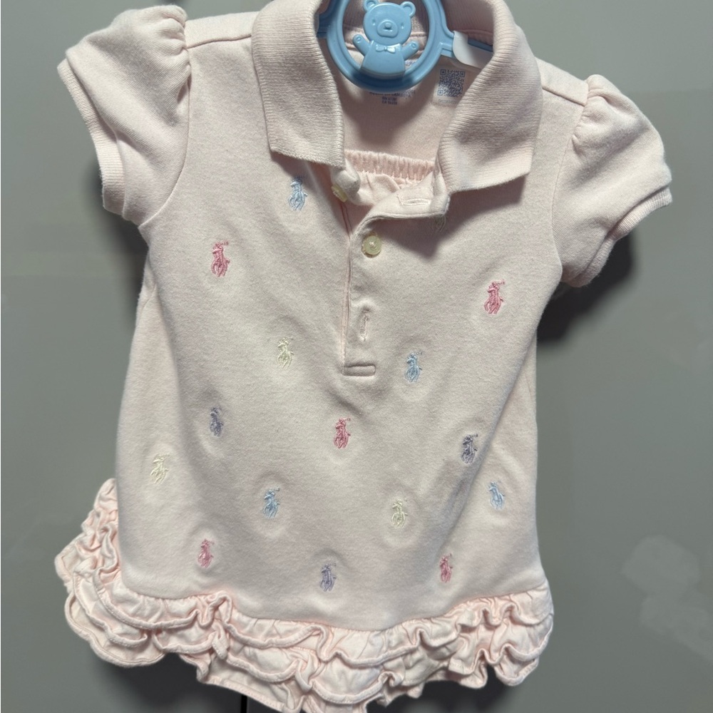 Ralph Lauren Light Pink Kids Polo with Embroidered Accents